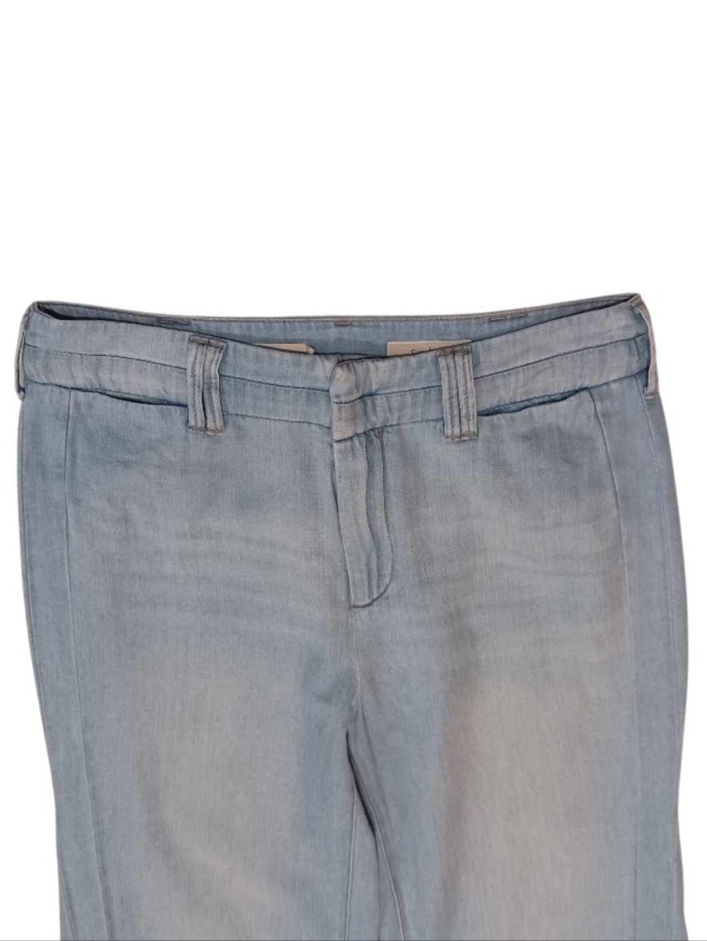Pilcro Flare Cut Linen Blend Denim Jeans Pants - Picture 5 of 13